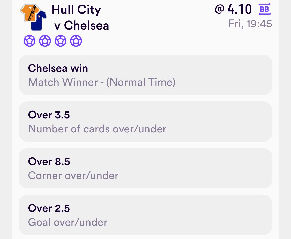AddedTimeTips's tweet photo. 2 boosts and the free bet on dabble. 

Both boosts depend on the first half really. 

Chelsea against Charlton both came in easily. 

However both lost against Cardiff before that. 

Interested to see which Chelsea show up tonight. https://t.co/h4YWNM8j7F