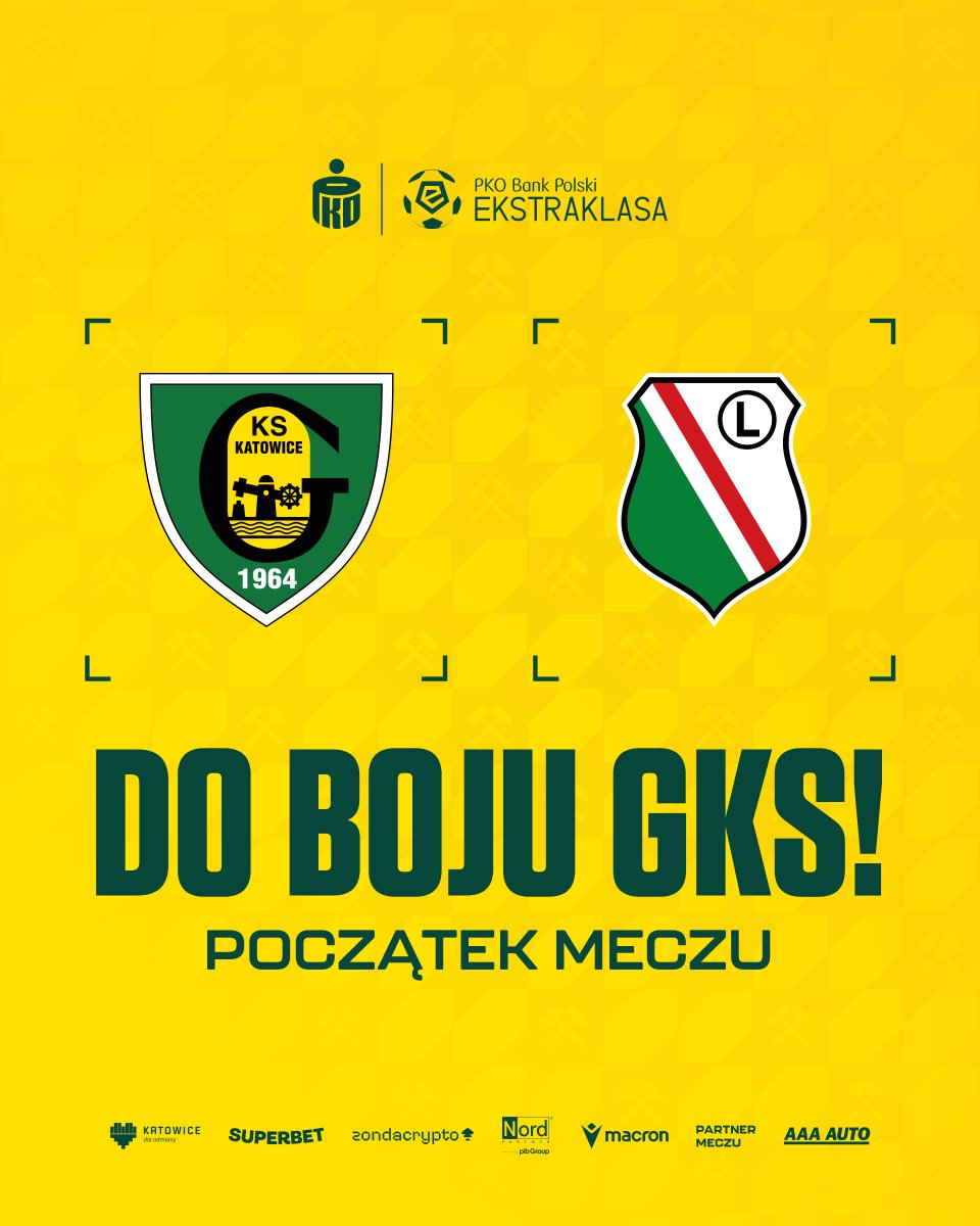_GKSKatowice_'s tweet photo. 1. min. Do boju GKS! 🟡🟢⚫
---
#GKSLEG
📺 Canal+ Sport
🔗 https://t.co/CQWyP0lGFS https://t.co/46oI1luwrr