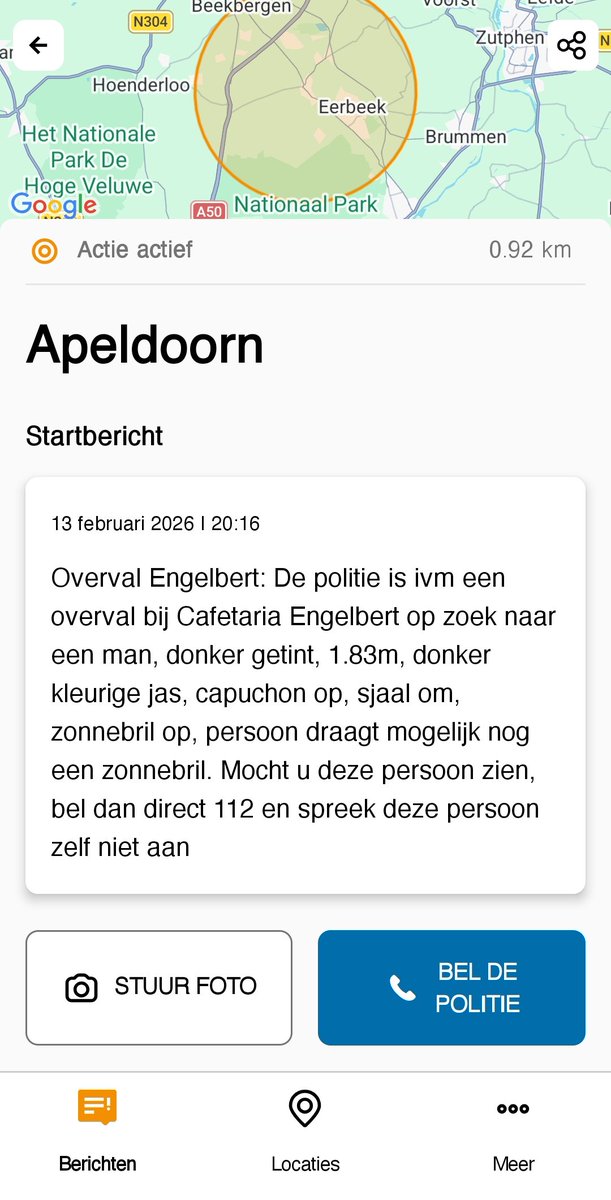 Overval op cafetaria in Loenen