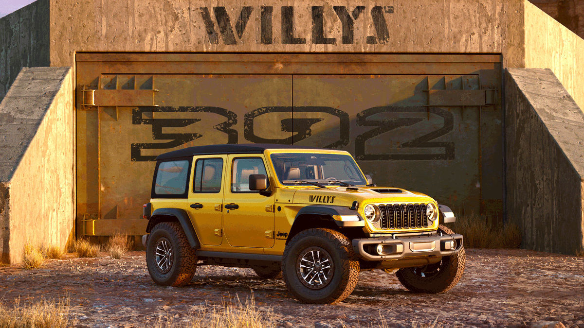 Jeep's tweet photo. Twelve 4 Twelve Drop 4: Wrangler Willys 392. For those who’d rather give orders than take them. ​

Preproduction models shown throughout. Actual production model may vary. Features and products shown are for illustrative purposes only. Goldilocks exterior color is late availability.