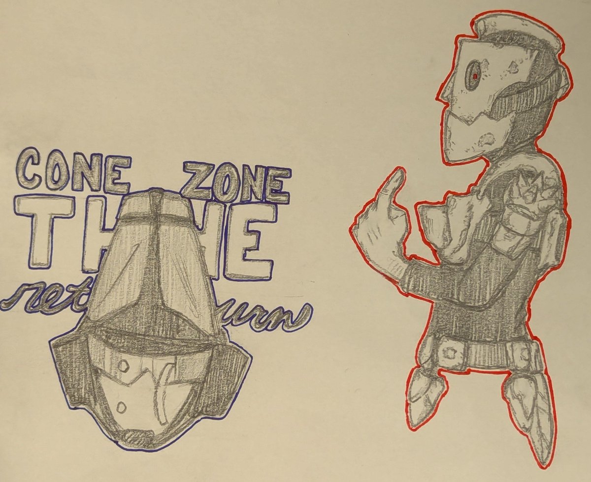 Y'all ready for the Cone Zone tonight? The promo inspired art and confidence alike!

Also random Havve fer fun.