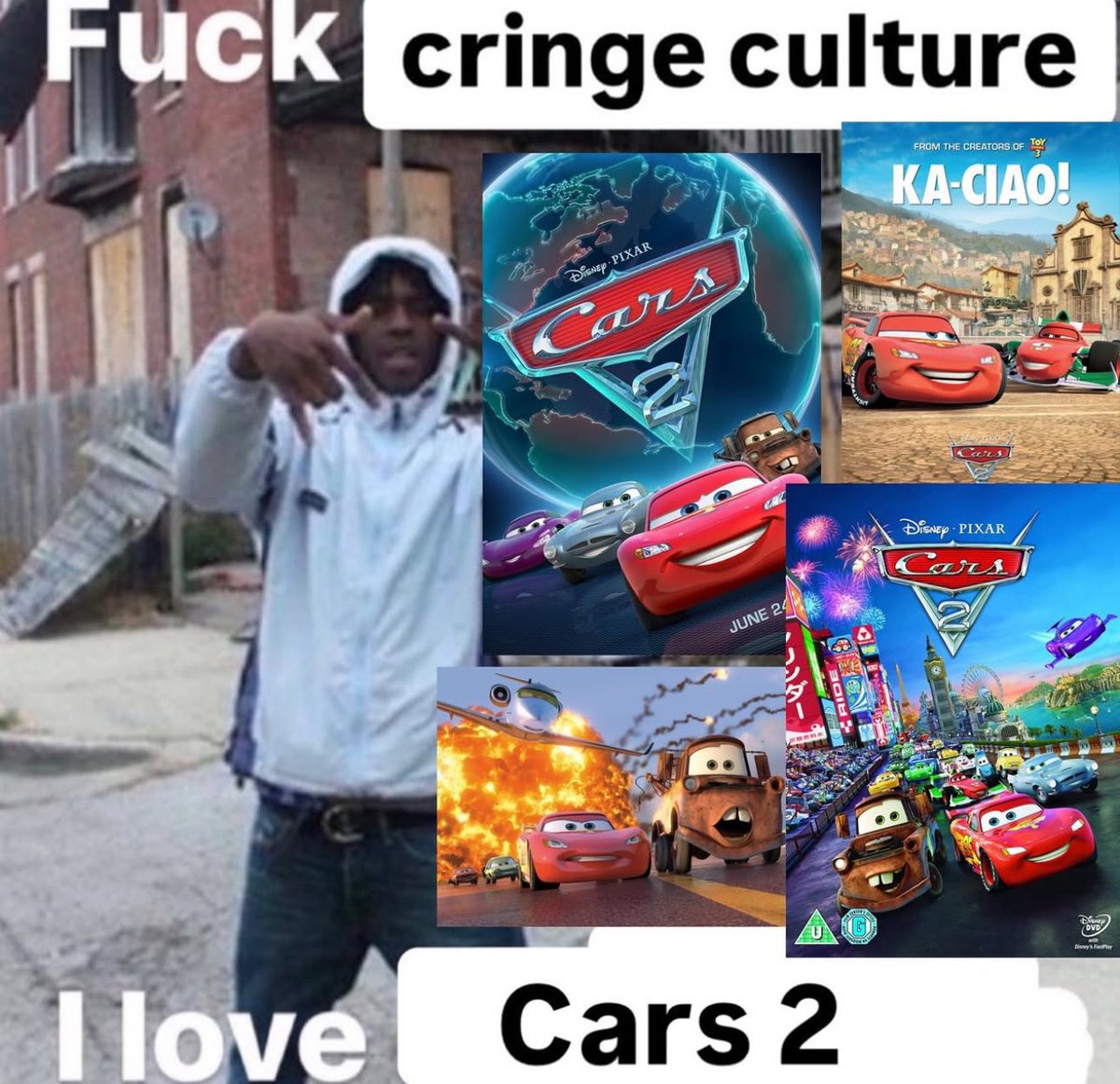 <a href="/nocontextmemes/">no context memes</a> Just a quick message for the worthless Cars 2 haters…