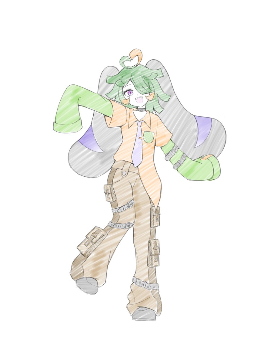 HAIIII!!! GOOD MORNING!!!!! 💚🧡

…… Bun may or may not be trying to give the illusion that she is more awake than she actually is… 

Did it work? 👀