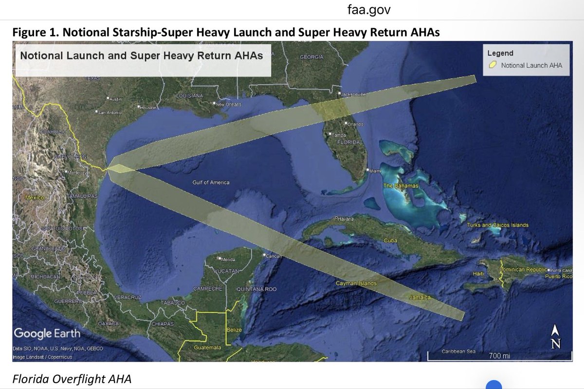 ErnestCalFab's tweet image. SpaceX recibe aprobación por parte de la FAA para hacer nuevos ángulos de lanzamientos y reentrada en Starbase.
🚀🚀🚀