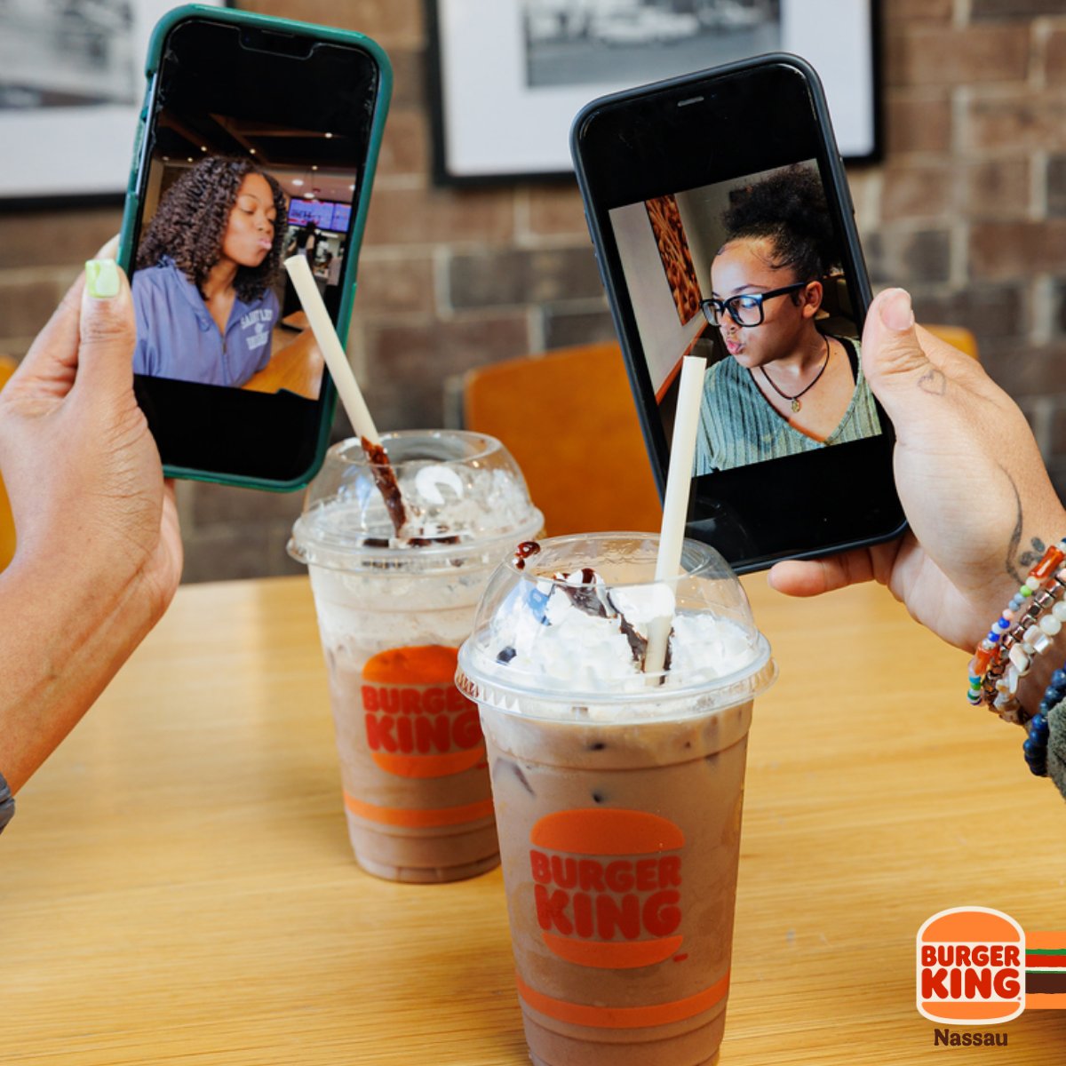 When you can’t link in person, you still link with BK.  
Sip, chat, and enjoy the moment.🥰 

#BurgerKingNassau #MochaJoe #CoffeeTime #NassauBahamas  #BestieVibes #FoodAndFriends