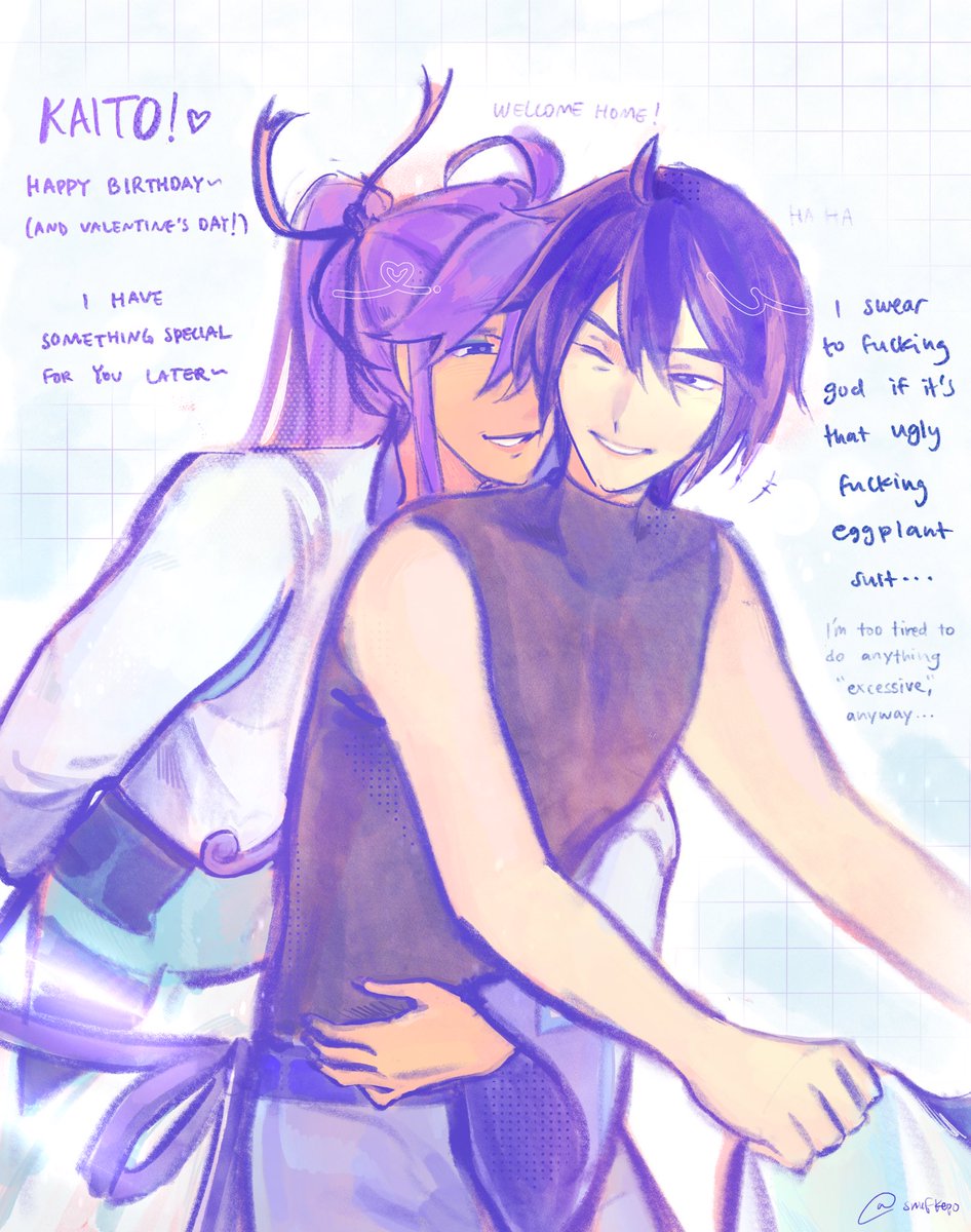 snufkepo's tweet photo. (1/2)

happy 20th anniversary, KAITO (YAMAHA), and happy valentines day 
(2/14/26)

#KAITO #gakukai #gakupo https://t.co/2L63twldRx