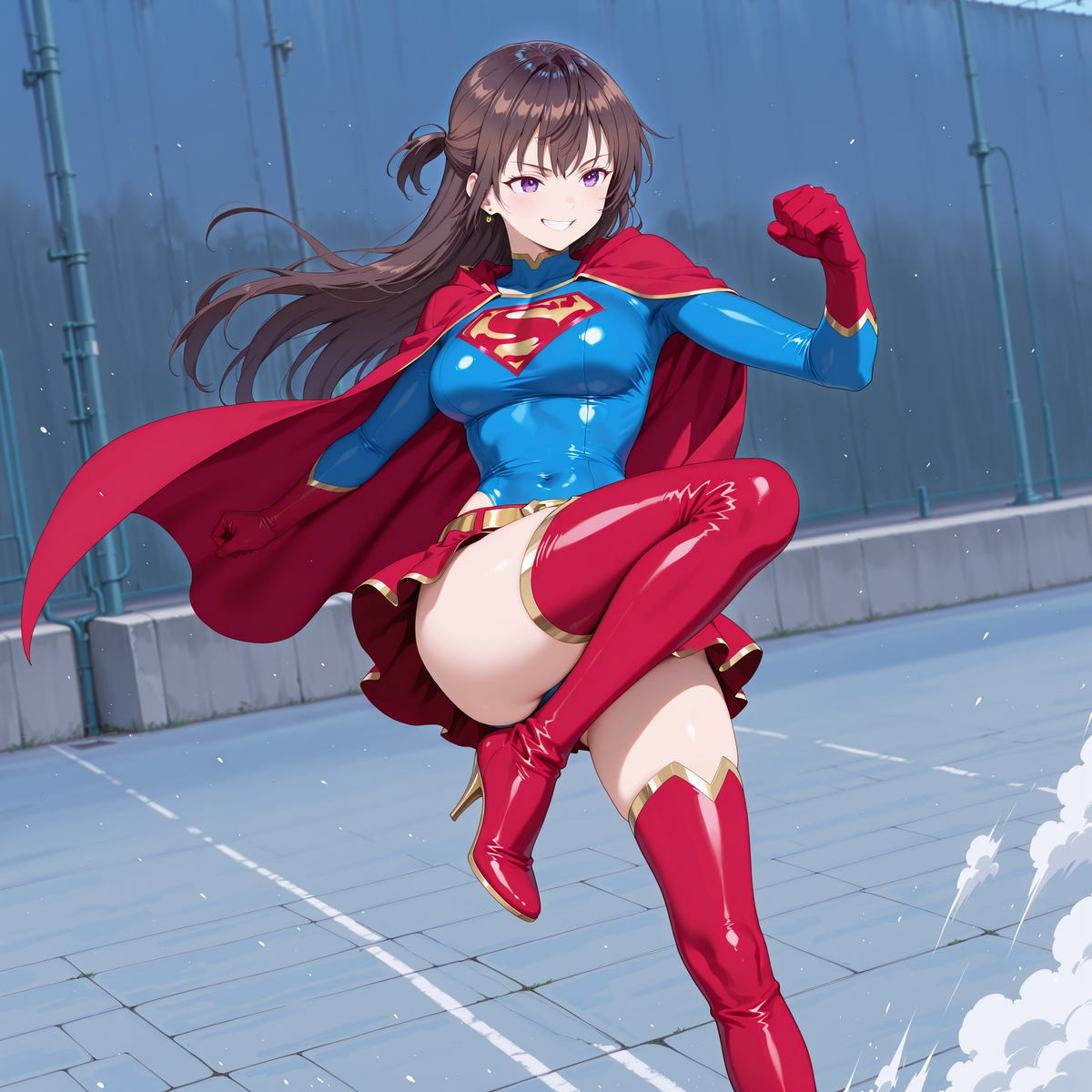 YolandatheVamp's tweet photo. (Suou Yuki "Supergirl") by Chih https://t.co/vy6K0QnFxb
#cape #cloak #AIart #latex #leather #largebreasts #boots #gloves #skirt #spats #tights #DC #supergirl #SuouYuki #Roshidere #bodysuit #brownhair #longhair #heels #skintight #leotard #brunette https://t.co/NSLbWgvFfZ