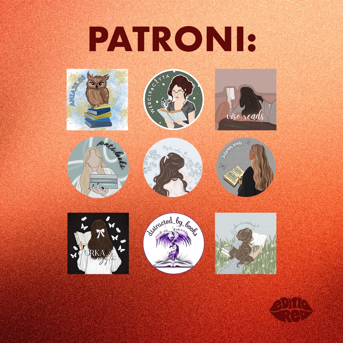 Oto Patronki #rosLR! 
Dziękuję dziewczyny ❤️

A premiera już 17 marca!!!

#twitteroweksiążkary 

<a href="/xjul_sonx/">julsonn_reads |Purple Storm💜🌩️ / Koszykarze 🧡🏀</a> <a href="/xyz_suki/">Miller || 🤎BOOKS ERA🤎</a> <a href="/julkaoksiazkach/">julka✨🦦 || For your love era🍒🏒</a> <a href="/orka_czyta/">𝑂𝑟𝑘𝑎♡︎ | 𝐷𝑒𝑣𝑜𝑛 𝑊𝑖𝑛𝑠𝑙𝑜𝑤'𝑠 𝑤𝑖𝑓𝑒</a> <a href="/ta__emilia__/">Emilia | MAFIOSO ITALIANO, WCWTK, PLJ, TFL ERA</a> <a href="/wercix_czyta/">𝐖𝐣𝐞𝐫𝐜𝐢𝐱</a> <a href="/distractedreads/">distracted_by_books</a> <a href="/Ania04997360215/">Ania</a> <a href="/myboyischarles/">pati 🤍</a>