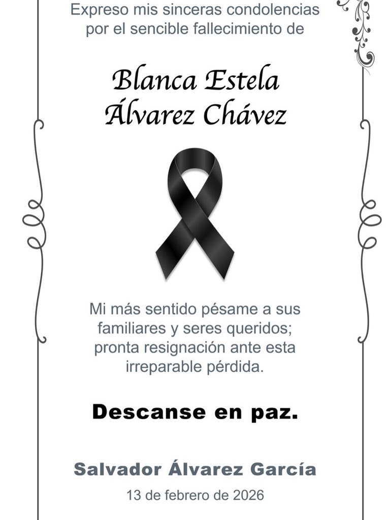 ChavaAlvarezG's tweet photo. Es lamentable y dolorosa la noticia por la irreparable pérdida de mi amiga y compañera Blanquita, "Prima", como le decía con cariño. Que Dios te tenga en su santa gloria. https://t.co/k3ru9CBclC