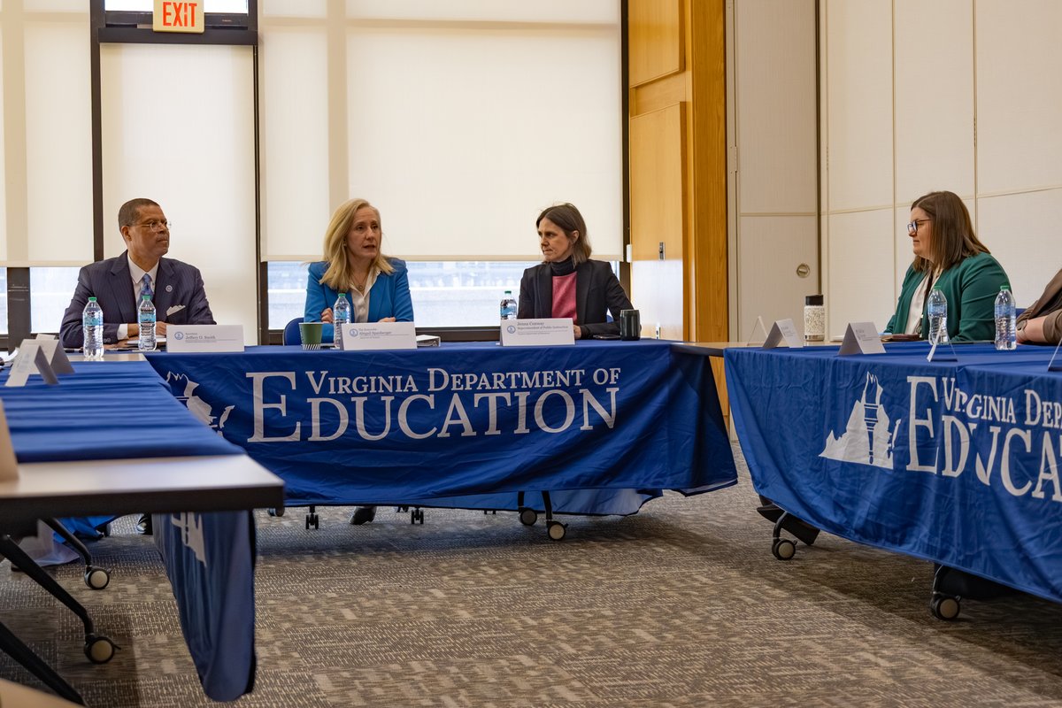 VDOE_News's tweet photo. Yesterday, we welcomed @GovernorVA to VDOE.

She met with our dedicated staff to discuss innovative programs, student success initiatives and the importance of supporting educators across the commonwealth. https://t.co/bVbdktEyno