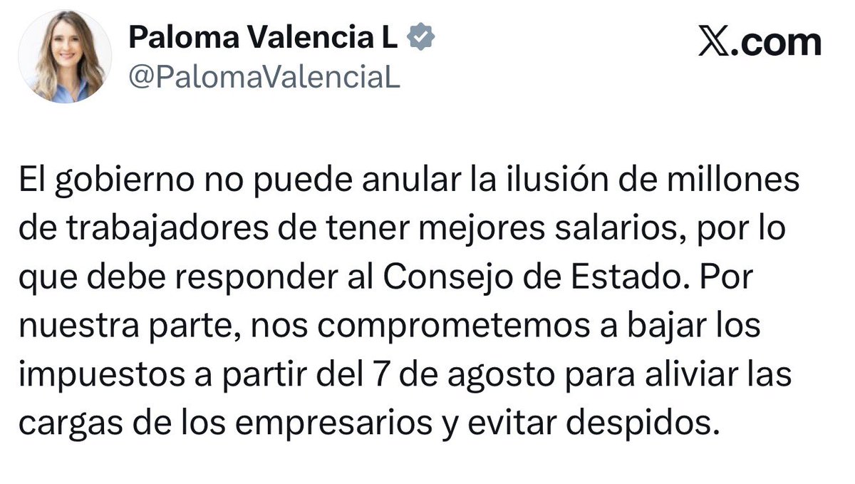 Ahí está pintado el uribismo. Creen boba a la gente, prácticamente culpan al progresismo del atropello del Consejo de Estado. Infame.

Es este gobierno el que le devolvió a los trabajadores lo que el uribismo les arrebató. Colombia lo sabe y lo ratificará en las urnas. ¡Pa’lante!