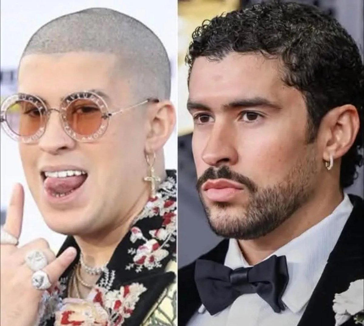 TTendenciaX's tweet photo. "Bad Bunny":
Porque compararon su cambio físico a lo largo de los años. https://t.co/FunP9NrLdr