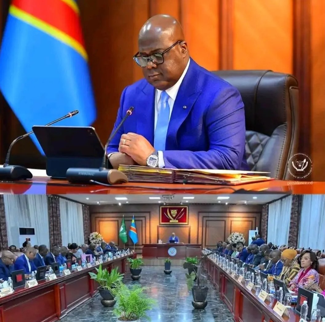 #RDCLa 78ème réunion ordinaire du Conseil des ministres se tient ce vendredi 13 février, à la Cité de l’Union africaine, sous la direction du Président de la République, Félix-Antoine Tshisekedi Tshilombo.

L’ordre du jour prévoit notamment l’évaluation de la situation,#FATSHI