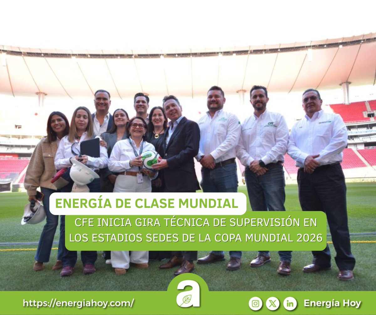 energiahoy's tweet photo. La infraestructura eléctrica se pone a prueba de cara al evento deportivo más importante del mundo.
La directora general de la CFE, Emilia Esther Calleja Alor, ha iniciado una inspección técnica estratégica 
👇
https://t.co/Va1X2qWjss https://t.co/pbdHibl8up