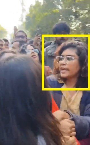 She is Anjali Kumari (Presidential candidate of AISA-SFI alliance in DUSU Election 2025).