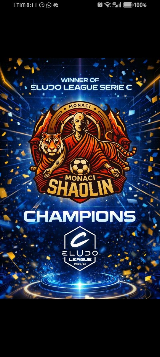 Con questo bellissimo traguardo raggiunto con fatica e sudore comunico che dopo 3 anni e mezzo ai <a href="/MonaciShaolin_/">Monaci Shaolin</a> momentaneamente le nostre strade si separeranno.
Non è un addio ma un arrivederci perché non è una Squadra ma una FAMIGLIA.
Monaco1voltaMonacopersempre. ❤️💛