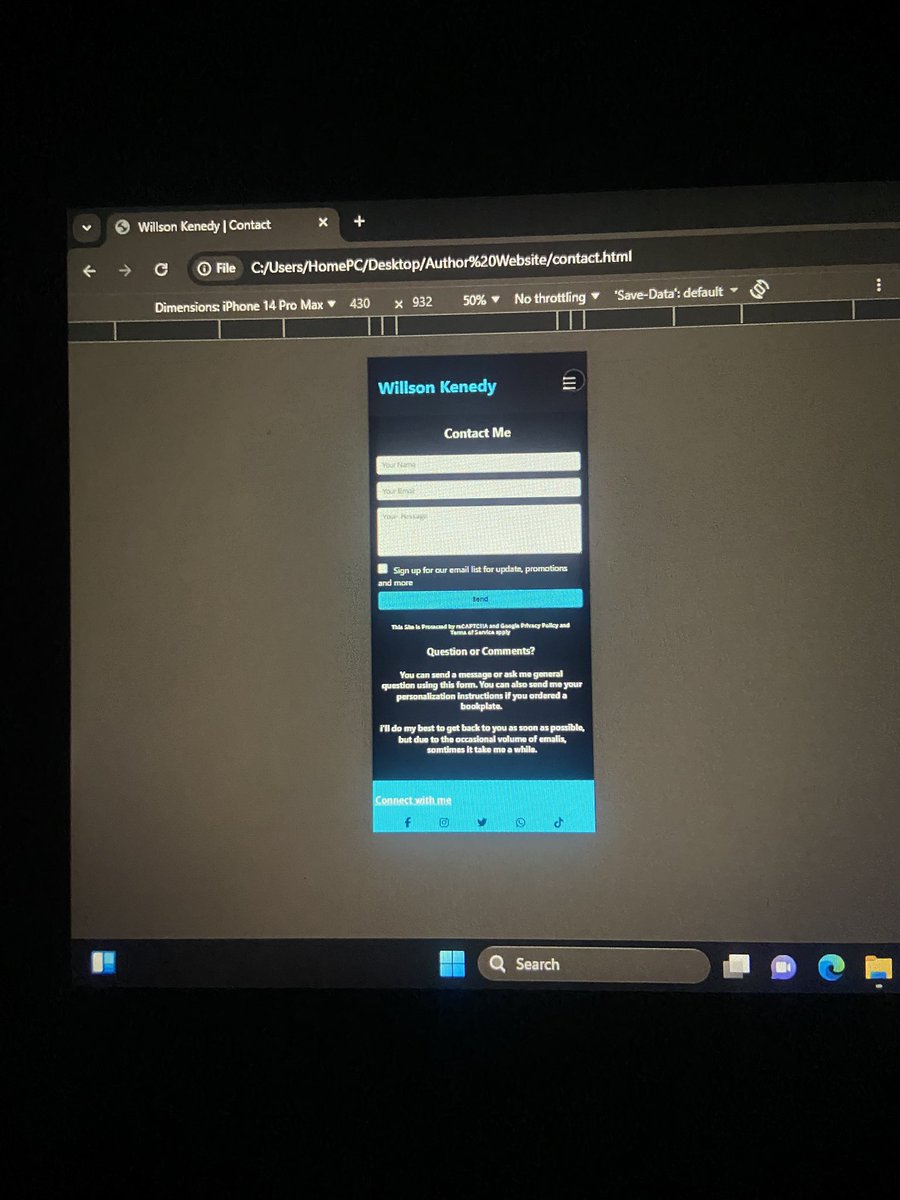 dev_abdul_azeem's tweet image. Day 1 of #100DaysOfCode 🔥💻

Starting from the basics before Learning React  no shortcuts this time.  

Built an Author Website today:  
✅ Books page  
✅ Contact page  

Day 2: Home &amp;amp; About pages 🚀  

Building. Learning. Improving daily.  
#BuildInPublic #FrontendDev #WebDev