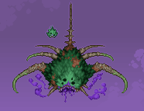 moss boss... he dwells in the fog....
#terraria #pixelart #ドット絵