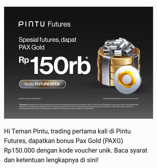 Cek juga user yang dapet ini banner 🤟
selesaiin task terus masukin kode FUTURESFEB 
biasanya tiap hari ada kuotanya, kalo hari ini gagal coba masukin hari besoknya 🤟