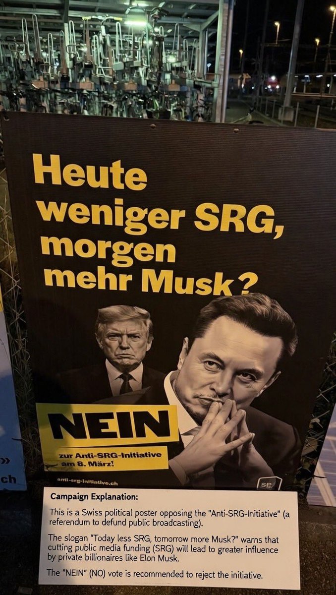 A campaign they are running here in Switzerland 🇨🇭 using <a href="/elonmusk/">Elon Musk</a> face