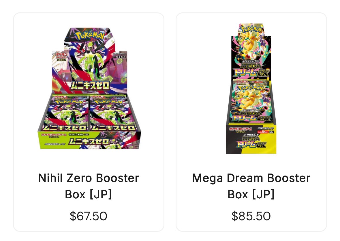 Nihil Zero & Mega Dream Booster Boxes. https://t.co/HKlmQaeltM Best prices I've seen from a US store #Ad Nihil Zero & Mega Dream Booster Boxes. https://t.co/HKlmQaeltM Best prices I've seen from a US store #Ad