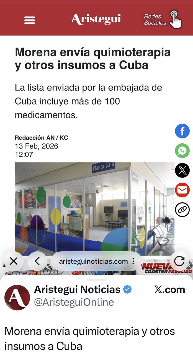 🔴 No estoy en contra de la ayuda humanitaria pero porque ⁦<a href="/PartidoMorenaMx/">Morena</a>⁩ no le envía medicinas y quimioterapias a los mexicanos ?