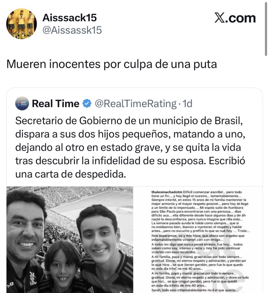 Biofilica's tweet image. Vivimos en un mundo tan misógino, que indigna más una mujer infiel, que un asesino de sus propios hijos.