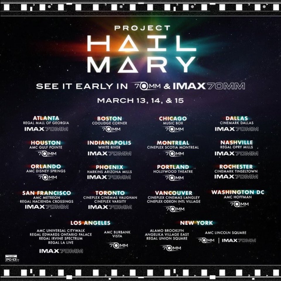 Many theaters are already sold out so if you want to see it early and you live near one of these locations, get tickets now!