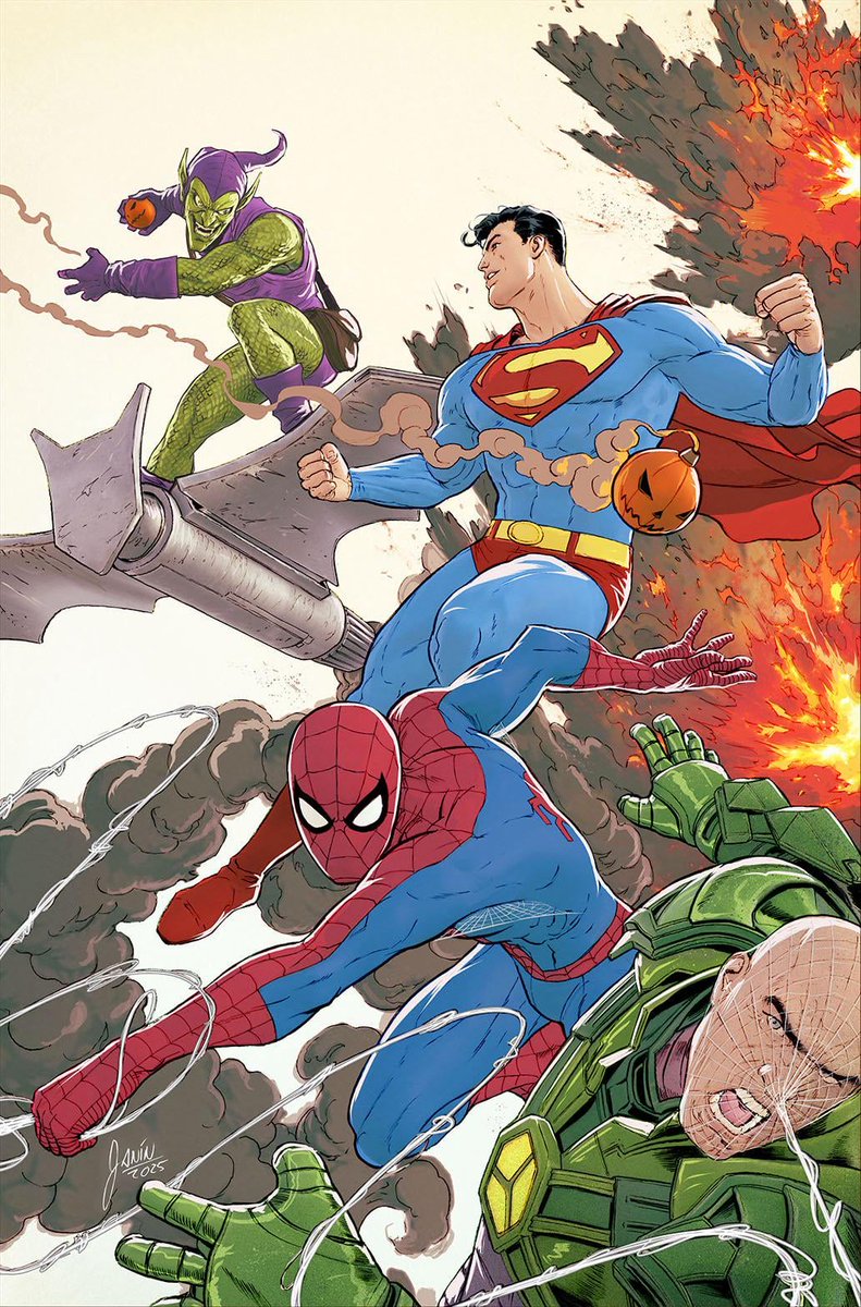 Out of all the Superman/Spiderman variant covers, this one by <a href="/mikeljanin/">Mikel Janín</a> is probably my favourite. #comics