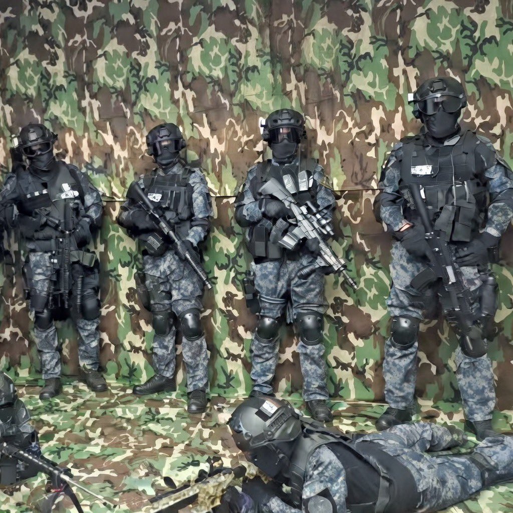 These men are not special forces, they are members of the criminal group CJNG, one of the most powerful and feared cartels in Mexico.