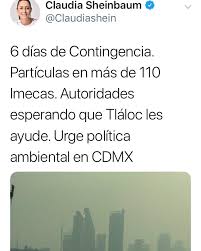 Urge política ambiental en CDMX, decía la "científica" hace 9 años.

Ella fue Jefa de Gobierno 6 de esos 9 años que pasaron y lo único que hizo fue INCENTIVAR más el uso del auto subsidiando tenencias y continuando con la prioridad al auto.

¿Esperará a Tláloc? #Contingencia