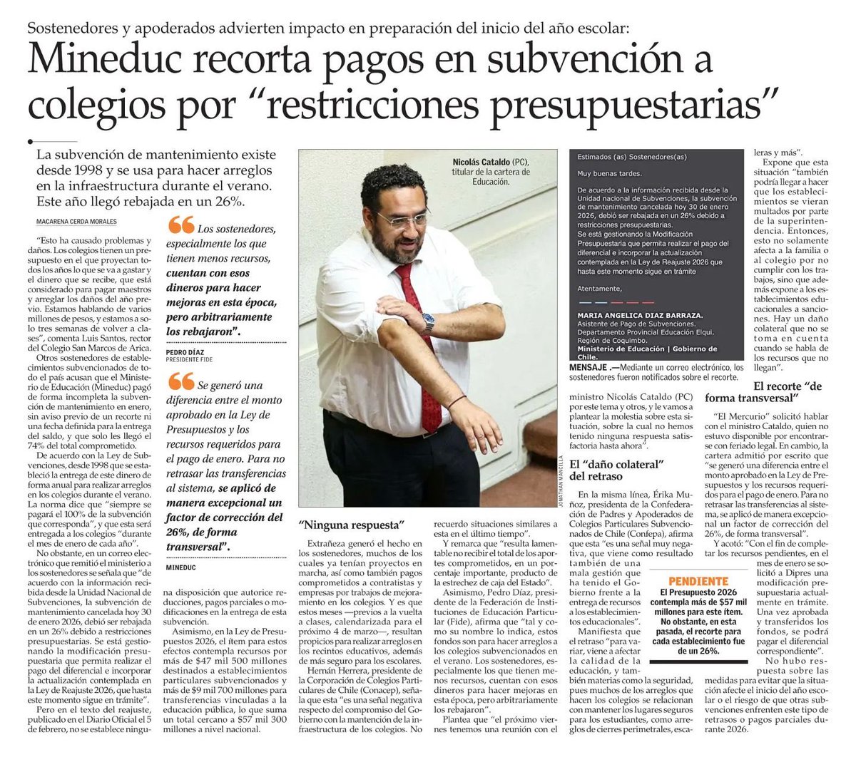Otra “herencia” de ⁦<a href="/GabrielBoric/">Gabriel Boric Font</a>⁩ Bachelet y sus boys llevan años empecinados en destruir la educación particular subvencionada Ello no ha mejorado la educación pública; sino solo han cumplido con su ideología de matar la subvencionada. Son responsables con el futuro de 🇨🇱