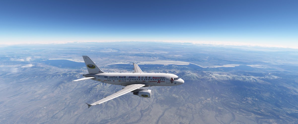 CXA001's tweet photo. 1/2 Photo dump from today's flight from Vancouver International (CYVR) to San Diego International (KSAN) 2 hours 38 minutes on @vatsim  with the @canadianxpress  NASCAR Livery Airbus A319-111. https://t.co/iA60AWaNx3