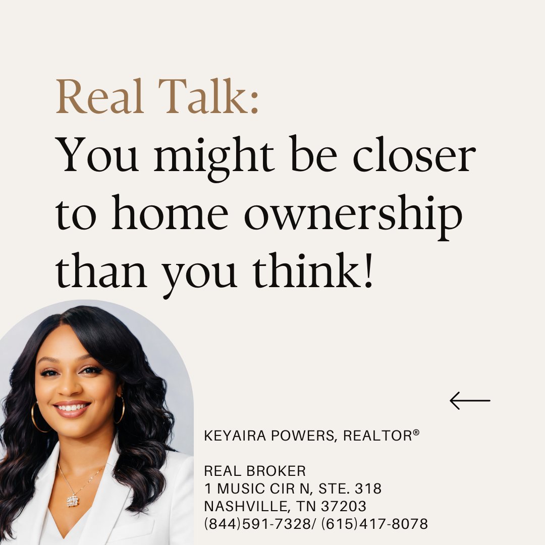 KeyairaThe's tweet photo. There are many myths homebuyers hear. Here is one that I hear all the time:

❌ You need 20% down
 
When the fact is that that isn't necessarily true:

✅ Many buyers qualify for low down payment options https://t.co/DV81YT3ca0