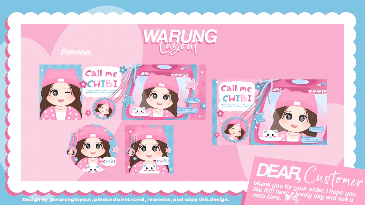 warunglayout's tweet image. — help RT thankyou 🌸🎀🩵

layout ready stock bundle wabis CHIBI BARU 👸🏻 bisa langsung kalian order sekarang juga!!!

Free replacement text
Price cek Alt ✨
OPEN BY REQ

DM/WA/Tele for order…💬 ( reply )

#zonauang #zonaba