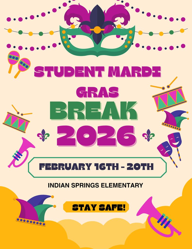 We hope everyone enjoys a safe, relaxing break filled with fun and rejuvenation. Students return on Monday, February 23rd!