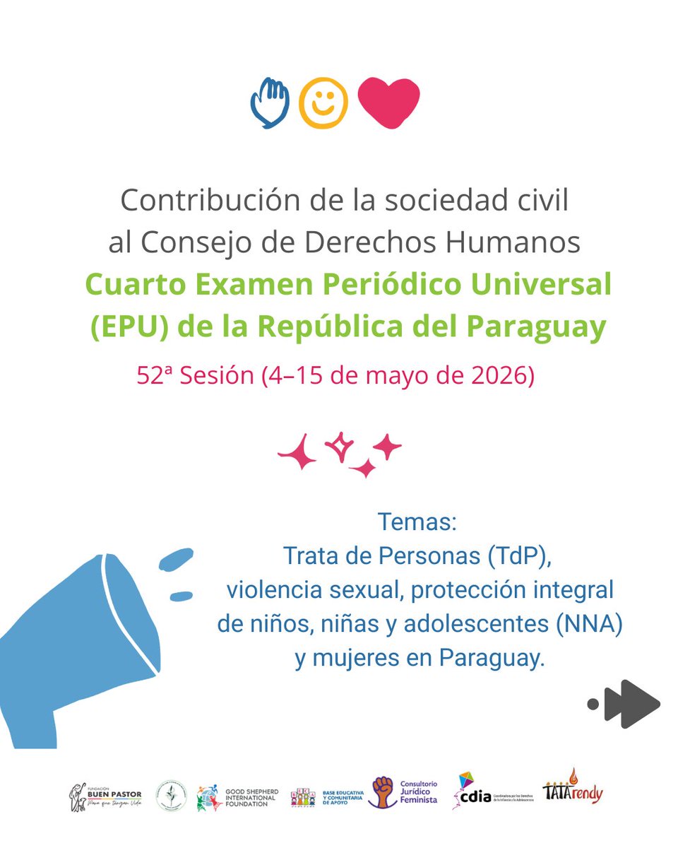 FBuenPastorPy's tweet photo. Más sobre nuestro informe #EPU temático:
Las desapariciones de personas, especialmente de niñas, niños y adolescentes, representan una grave alerta en Paraguay.
Promedio anual: 1.500 personas desaparecidas de los cuales 54,2% son niñas, niños y adolescentes (NNA). https://t.co/FrJyLw4AR9