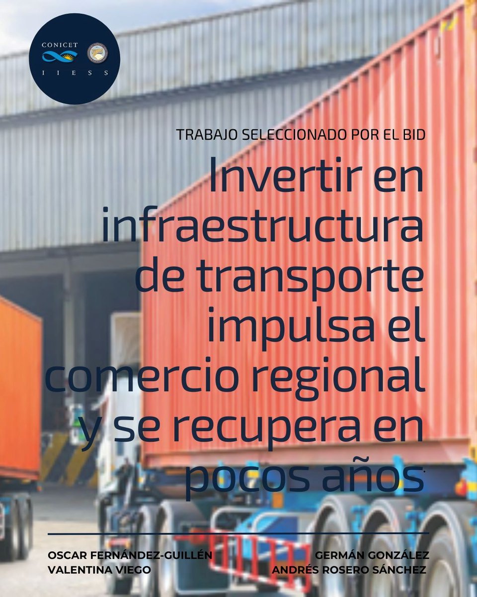🚛 Invertir en infraestructura de transporte impulsa el comercio regional y se recupera en pocos años.

Un estudio del <a href="/geidiiess/">GEID</a> sobre la Comunidad Andina y Chile financiado por <a href="/el_BID/">Banco Interamericano de Desarrollo</a> muestra que la inversión en transporte impulsa exportaciones y se recupera en pocos años.