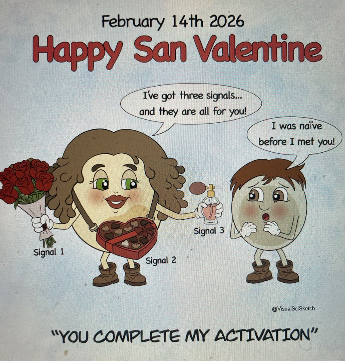 CDiPietro83's tweet photo. I couldn’t think of anything better than this couple for Valentine’s Day 😅😅❤️ 
#scicomm #sciart #Immunology #sciencecomics https://t.co/qsVFkaP39e