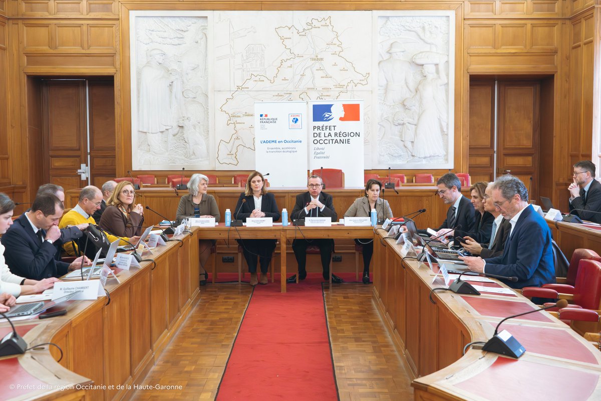 Image de Préfet d'Occitanie et de la Haute-Garonne - #Ecologie 🍃 | Le Comité régional d'orientation (CRO) de l'Ademe Occitanie, présidé par Pierre-André