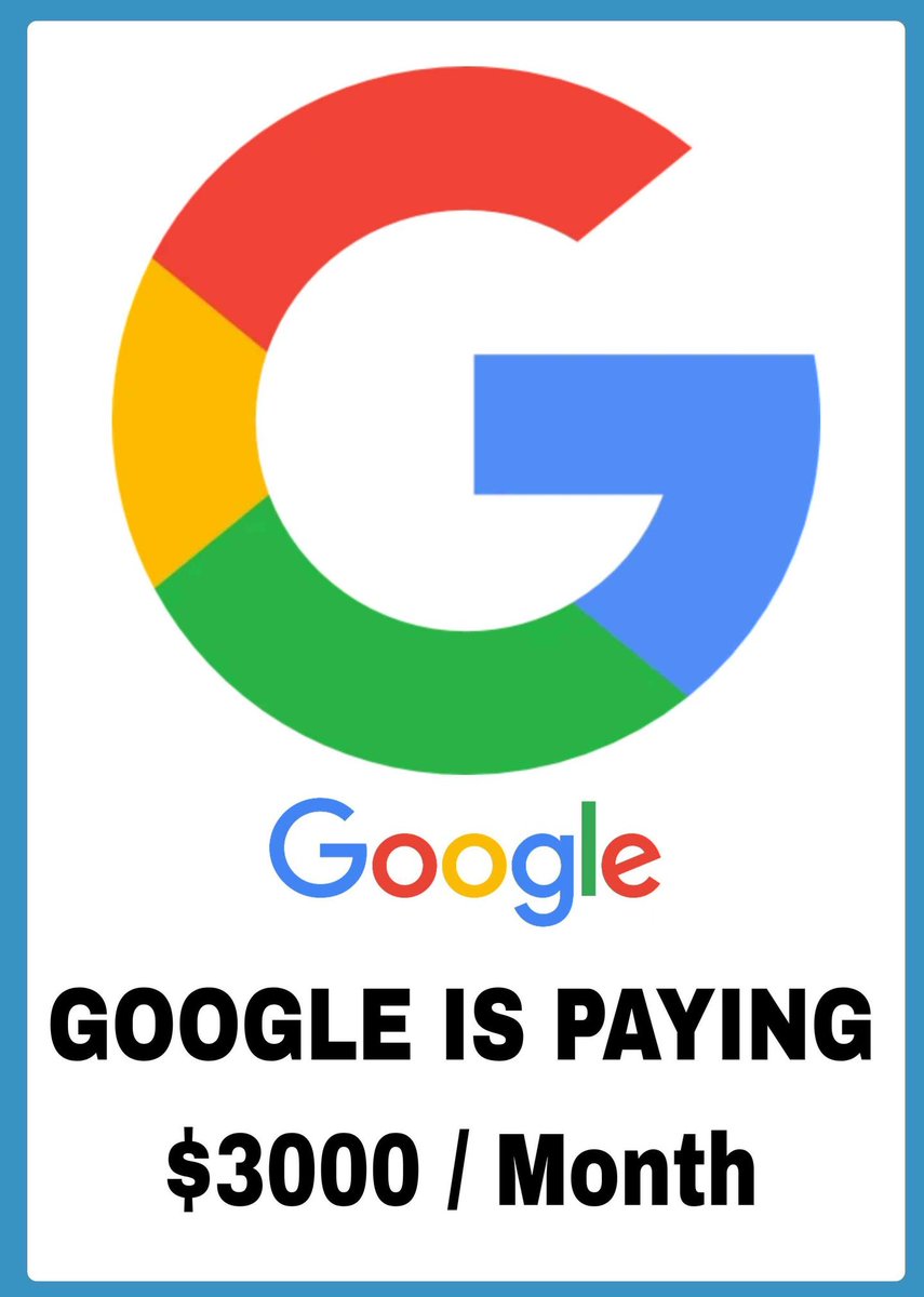 Google is now paying $ 4000/month to use the Internet for 3 hours per day 

You can also make, If you have:

1. Internet
2. Mobile
3. Time

Have prepared a guide for this  

Absolutely FREE for 48 Hrs ⏰

To get it:  

👉🏻Retweet &amp; Like
👉🏻Reply with “send”
[ Must be following