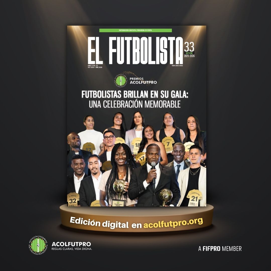 acolfutpro's tweet photo. #ELFUTBOLISTA se viste de gala: ¡ya está disponible la nueva edición de nuestra revista! 
Léala y descárguela aquí
➡️https://t.co/Z4AHfNciJH
🏆 Lo mejor de la gala de los Premios ACOLFUTPRO 2025
 📢 Nuestros derechos: la negativa de los directivos a firmar el acuerdo laboral, recorte de inscritos y otras vulneraciones 
🗣️ Voces referentes: Andrés Mosquera Marmolejo del @SantaFe  y Susana Álvarez, del @DIMOficialFem 

¡Nos alegra compartir esta nueva revista, que viene cargada de información de interés de nuestra labor en defensa de los derechos de los futbolistas profesionales en Colombia!
@FIFPRO @FIFProAmerica