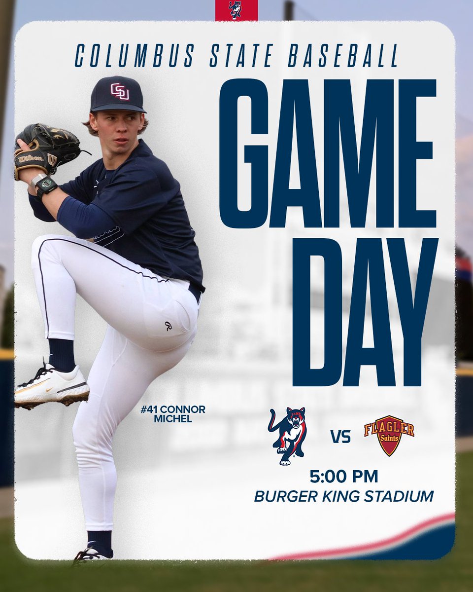 CSUCougarsBSB's tweet photo. Conference play loading...

🆚 Flagler
⏰ 5:00 PM
🏟️ Burger King Stadium
📺 Peach Belt Network

#CSUCougars | #CSUBaseball https://t.co/pHRowqJ7EW