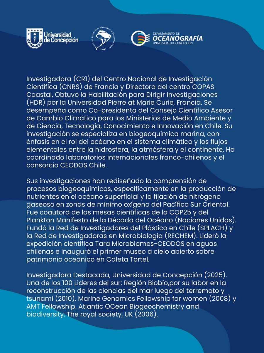 Departamento de Oceanografía UdeC tweet media