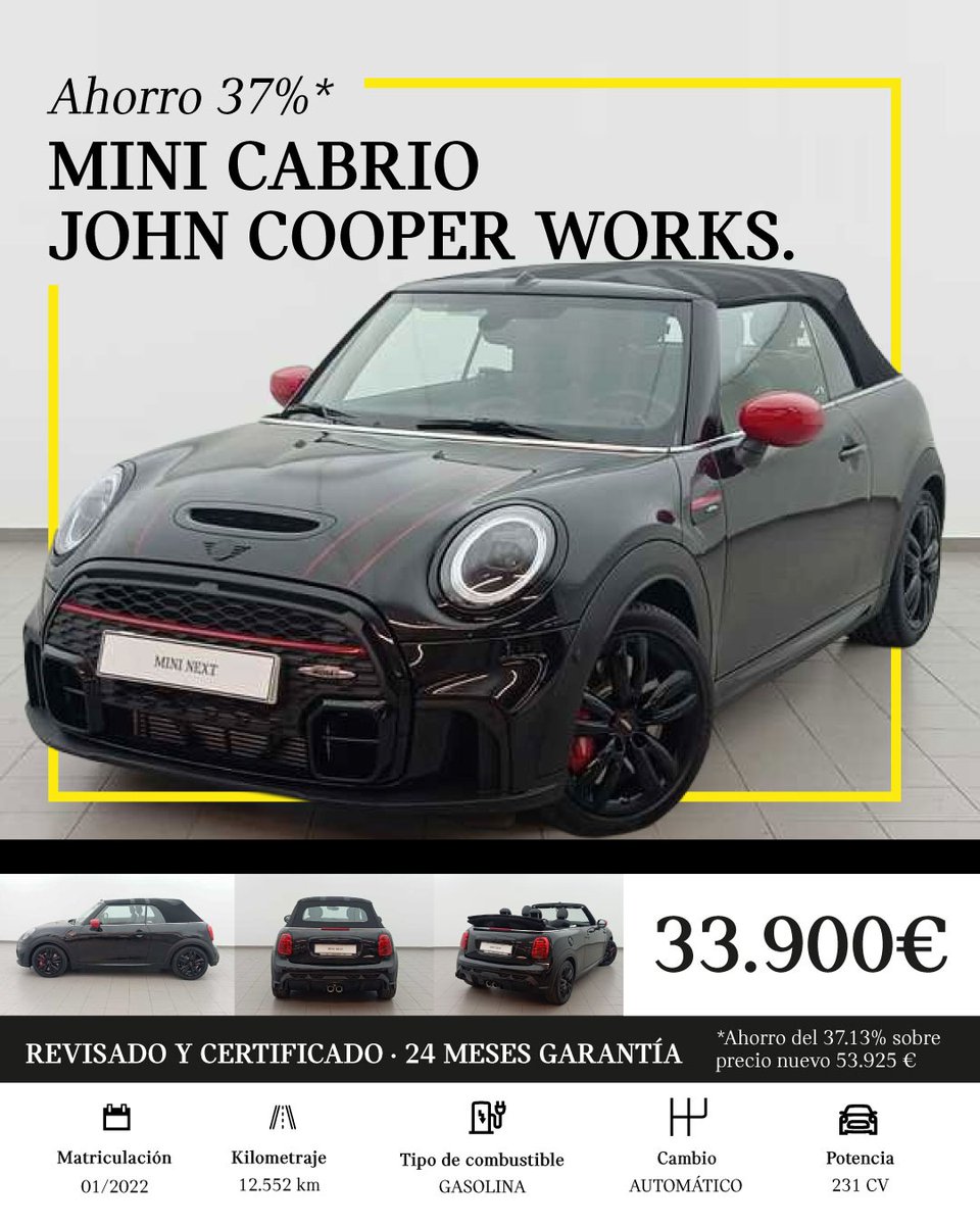 MINIAugusta's tweet photo. No dejes pasar las ofertas especiales en toda la gama MINI Next. Contacta en el 672096576. Sólo hasta final de mes. https://t.co/UmUwHJBO1b