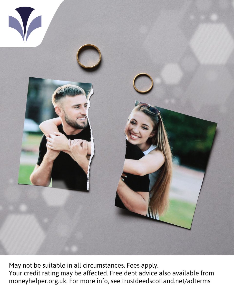 TrustDeedScotl's tweet photo. 💍 #tildebtdouspart
Relationship breakdowns can lead to problem debt, which often arises or increases because of the relationship coming to an end.
Reasons include:
❌ Sudden drop in income
❌ Cost of divorce proceedings
❌ Overspending to boost self-esteem
❌ Change in lifestyle
In a 2025 survey, 1 in 10 of our customers told us that Seperation or Divorce was the biggest cause of their financial difficulties.¹
Many people don't tell their partners about the true extent of their debt for many reasons, including being embarrassed about it or being worried by how their partners might react.
The stress involved with repaying large debts and the secrecy of hiding the amount of debt can have a negative impact on your relationship. Where possible, we advise that you don't deal with debt alone – whether that's telling your partner or by contacting an experienced debt adviser.
Whether you are in a relationship already and wish to deal with your debt alone, or you wish to explore a solution for both parties, Trust Deed Scotland® can help you find out if a formal debt solution can improve your situation for you.
Call us on 0141 221 0999, or visit https://t.co/VuLmgGl8AQ to get started now.
💻 https://t.co/VuLmgGl8AQ
📞 0141 221 0999
📲 https://t.co/pX2NmyMvrC
___________________
⚠️ May not be suitable in all circumstances.
Fees apply. Credit rating may be affected.
Free debt advice available from https://t.co/ySTWlVdO9J.
ℹ️ For more info see https://t.co/kPINDYNkvs
¹Trust Deed Scotland® customer survey, December 2025 with 2,829 responses.
#protectedtrustdeeds #debtarrangementscheme #scottishdebthelp #debtadvicescotland #scottishdebtadvice #valentinesday #tildebtdouspart #trustdeedscotland #jointdebts #debtanddivorce #moneyanddivorce #debthelp #debtadvice #divorcescotland
