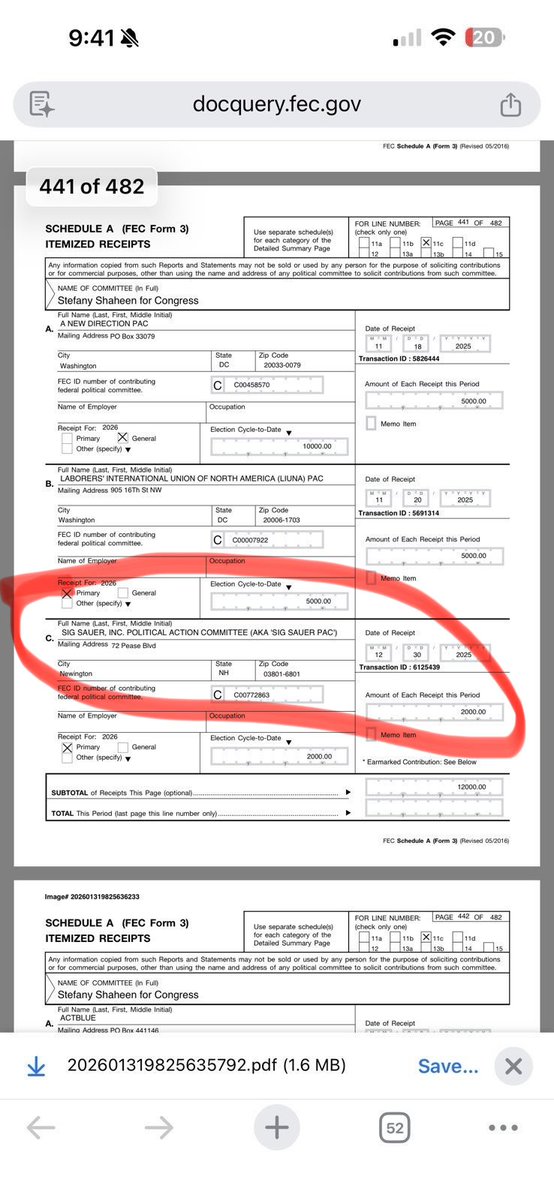 Update: as you can see Shaheen took money from a gun company PAC. Campaign says they returned the money, which, they say, will be reflected on next report based on new pledge.

But rivals expected to ask why Sig Sauer wanted to give her money in the first place. #nhpolitics