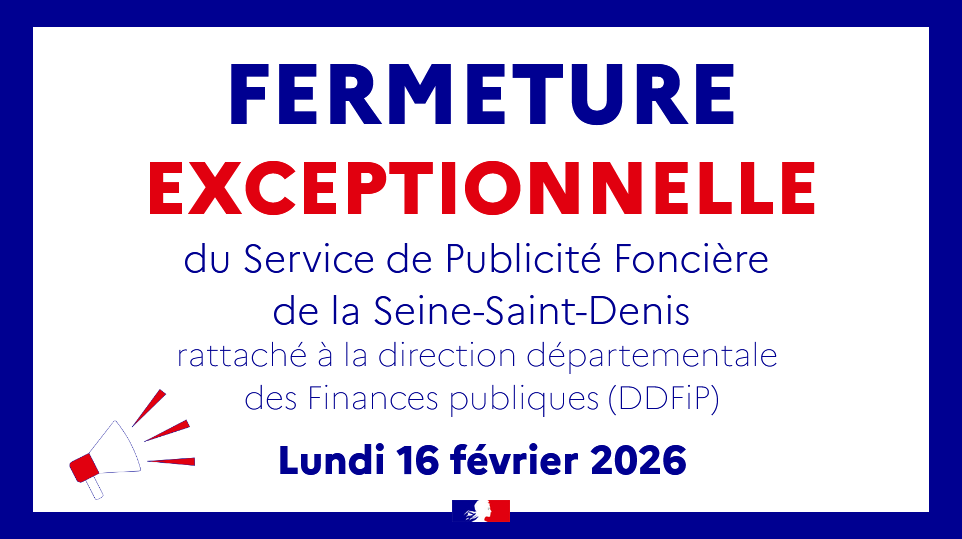 Image de Préfet de la Seine-Saint-Denis - #ServicePublic | Fermeture exceptionnelle du service de publicité foncière du département
🏢 Le