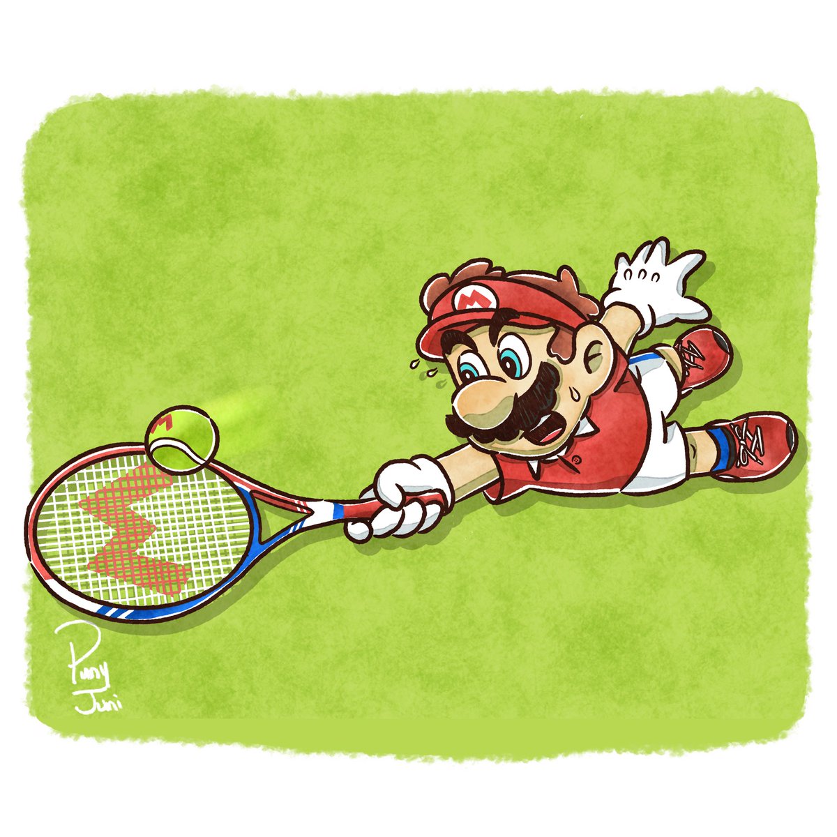 JuniThePuny's tweet image. “Watch out Mario, because I’ve got Tennis Fever!” - Daisy, probably 

—————

Happy belated #MarioTennisFever launch day! Would have this done earlier, better late than never as they say