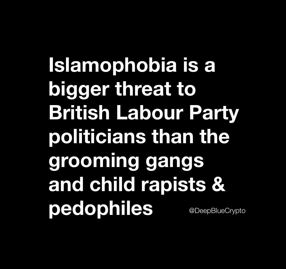 DeepBlueCrypto's tweet photo. The British Parliament 🇬🇧 (rats) overwhelmingly voted against an inquiry into the grooming gangs and the mass child rape scandals, deeming that such an inquiry would tarnish the image of Muslims

Islamophobia is a bigger threat to them, not rapists

Your children are their cannon fodder